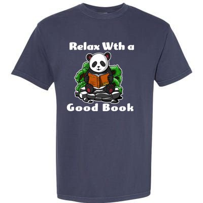 Relax With A Book Cute Panda Garment-Dyed Heavyweight T-Shirt