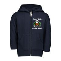 Relax With A Book Cute Panda Toddler Zip Fleece Hoodie