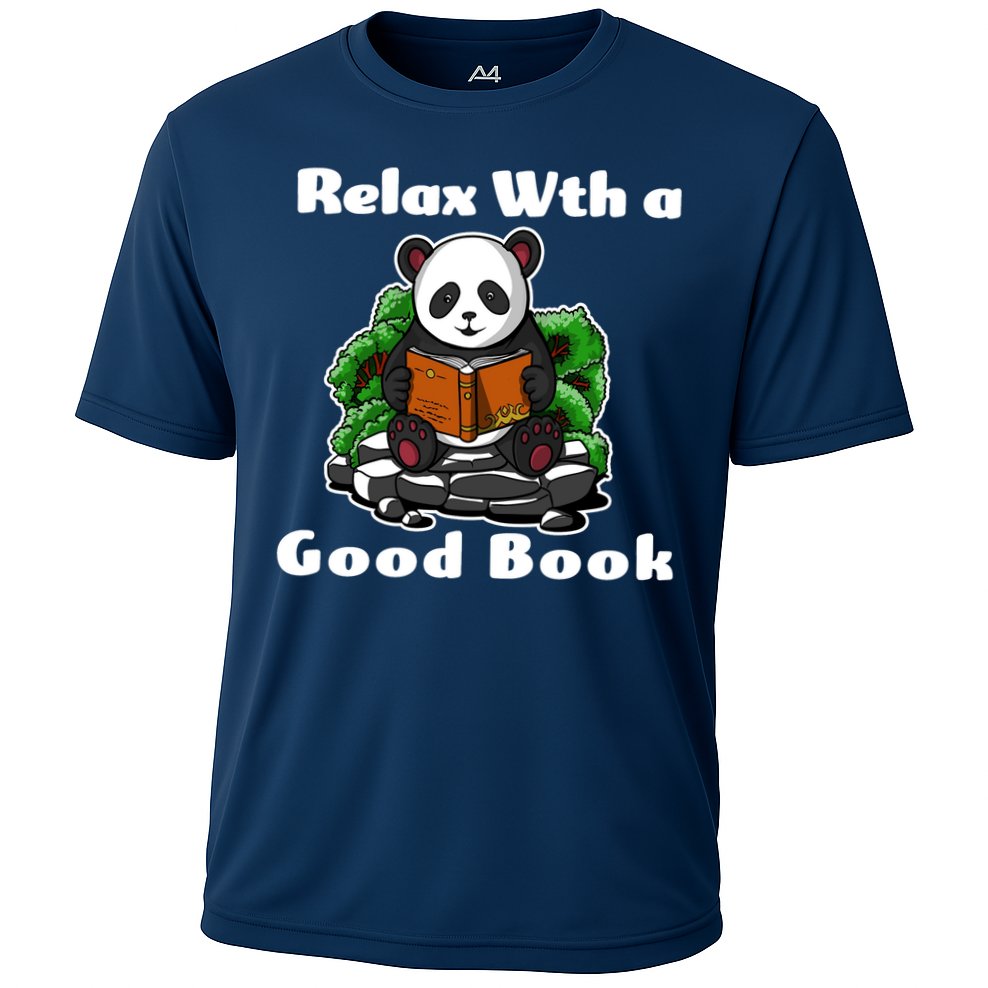 Relax With A Book Cute Panda Cooling Performance Crew T-Shirt