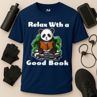Relax With A Book Cute Panda Cooling Performance Crew T-Shirt