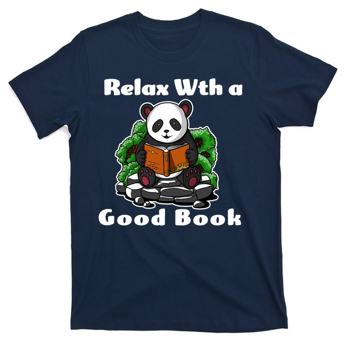 Relax With A Book Cute Panda T-Shirt