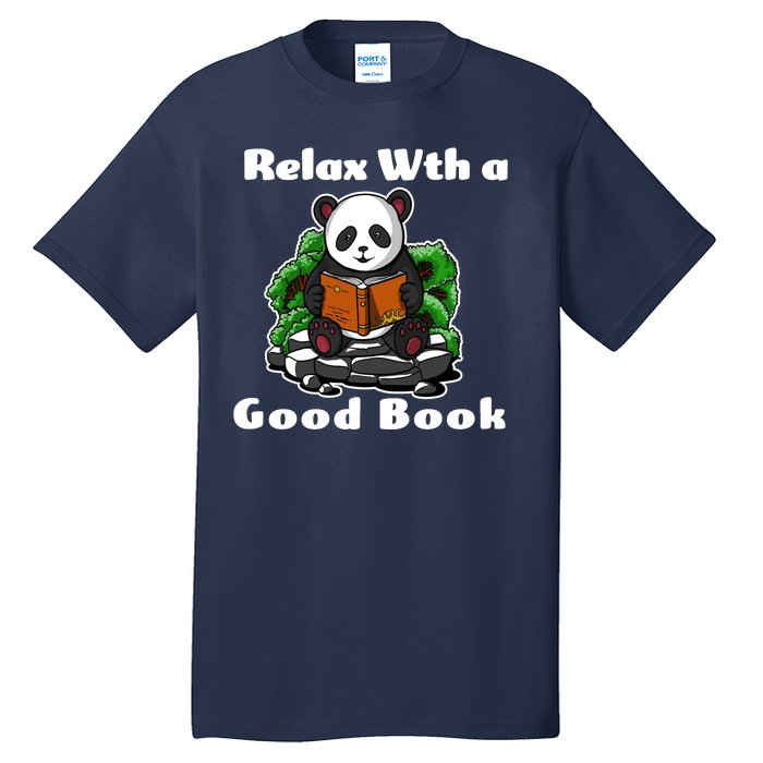 Relax With A Book Cute Panda Tall T-Shirt