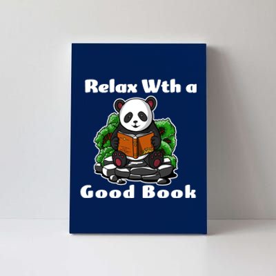 Relax With A Book Cute Panda Canvas