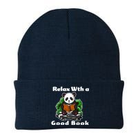 Relax With A Book Cute Panda Knit Cap Winter Beanie