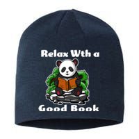 Relax With A Book Cute Panda Sustainable Beanie