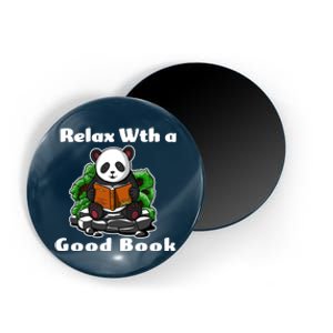 Relax With A Book Cute Panda Magnet