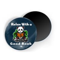 Relax With A Book Cute Panda Magnet