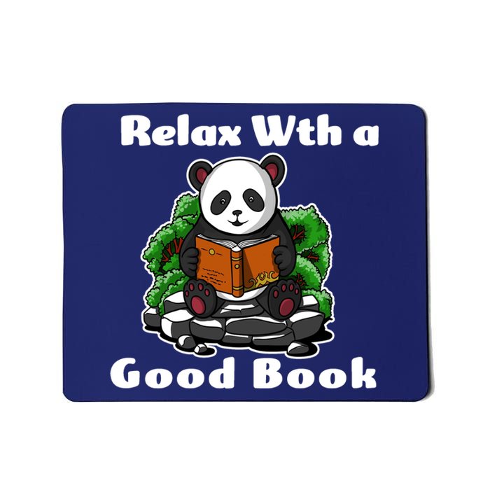 Relax With A Book Cute Panda Mousepad