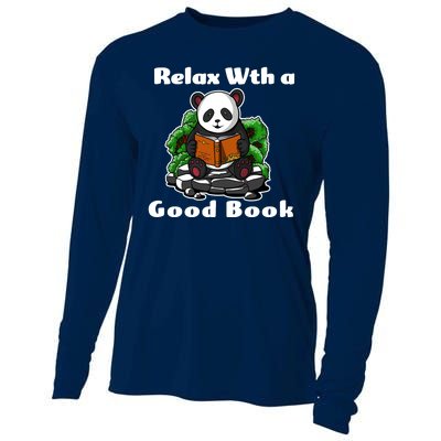 Relax With A Book Cute Panda Cooling Performance Long Sleeve Crew