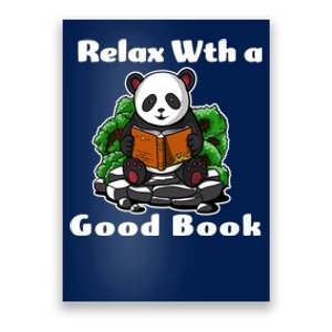 Relax With A Book Cute Panda Poster