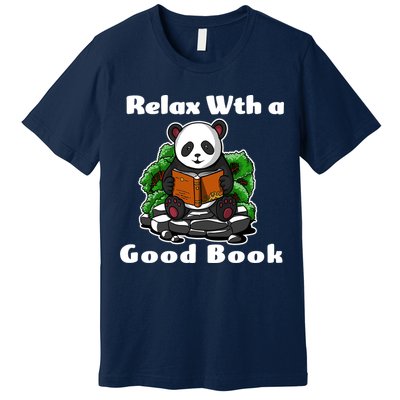 Relax With A Book Cute Panda Premium T-Shirt