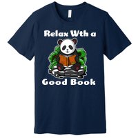 Relax With A Book Cute Panda Premium T-Shirt