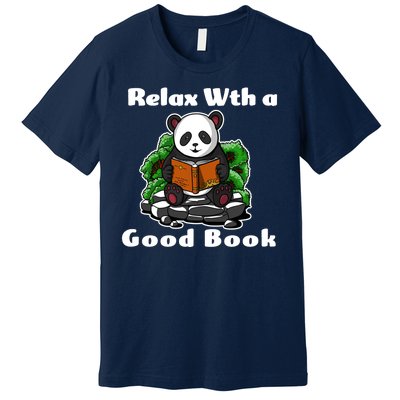 Relax With A Book Cute Panda Premium T-Shirt