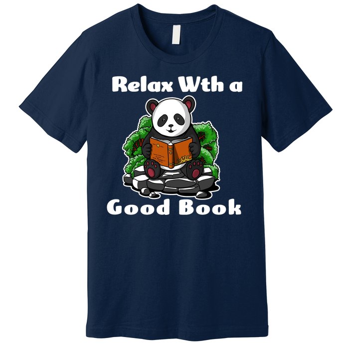 Relax With A Book Cute Panda Premium T-Shirt