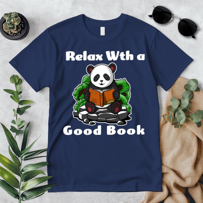 Relax With A Book Cute Panda Premium T-Shirt