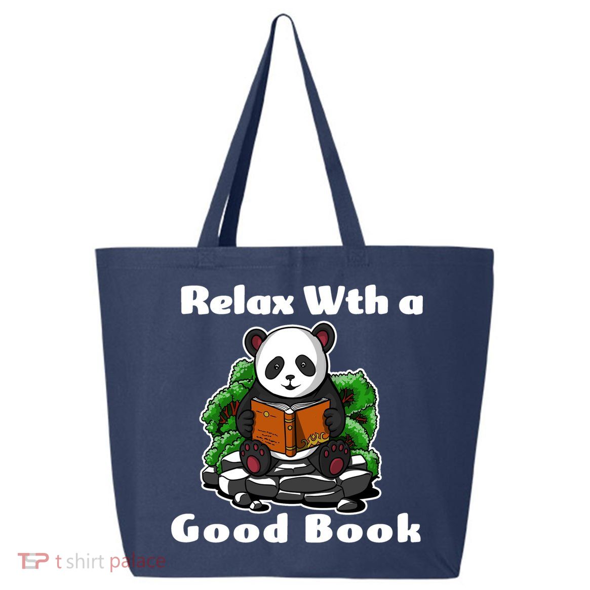 Relax With A Book Cute Panda 25L Jumbo Tote