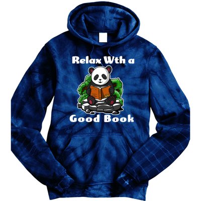 Relax With A Book Cute Panda Tie Dye Hoodie