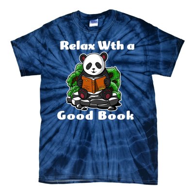 Relax With A Book Cute Panda Tie-Dye T-Shirt