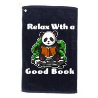 Relax With A Book Cute Panda Golf Towel