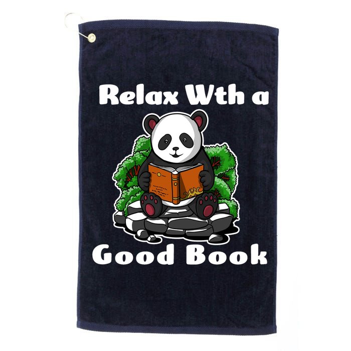 Relax With A Book Cute Panda Golf Towel