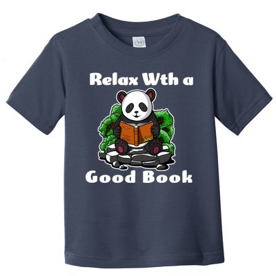 Relax With A Book Cute Panda Toddler T-Shirt