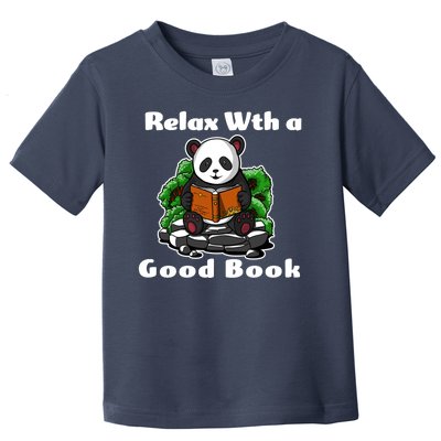 Relax With A Book Cute Panda Toddler T-Shirt