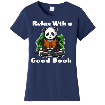 Relax With A Book Cute Panda Women's T-Shirt