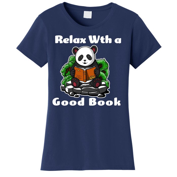 Relax With A Book Cute Panda Women's T-Shirt