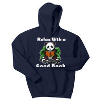 Relax With A Book Cute Panda Kids Hoodie