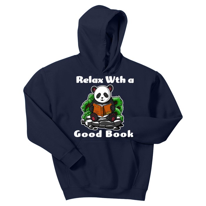 Relax With A Book Cute Panda Kids Hoodie