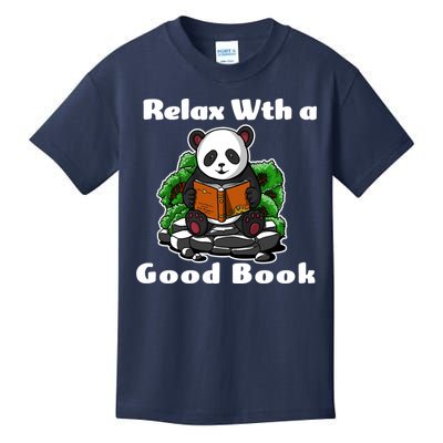 Relax With A Book Cute Panda Kids T-Shirt
