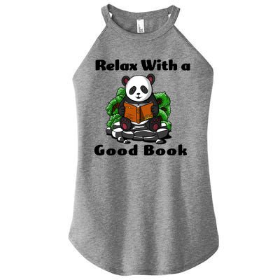 Relax With A Book Cute Panda Women's Perfect Tri Rocker Tank