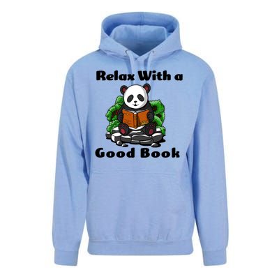 Relax With A Book Cute Panda Unisex Surf Hoodie