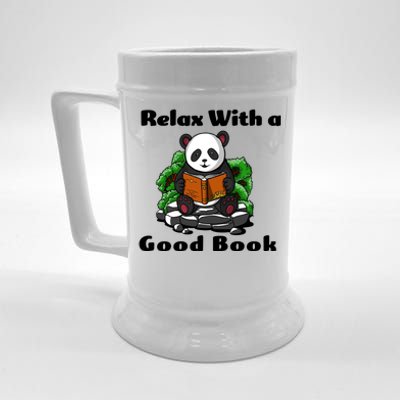 Relax With A Book Cute Panda Beer Stein