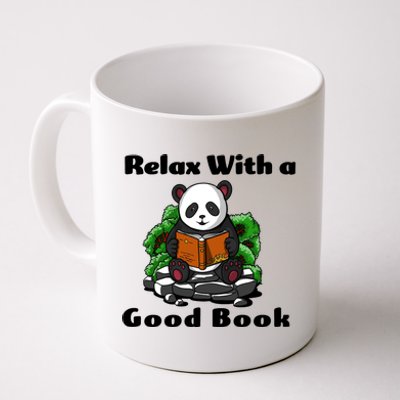 Relax With A Book Cute Panda Coffee Mug