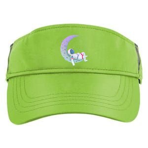 Relaxing Astronaut On The Moon Adult Drive Performance Visor