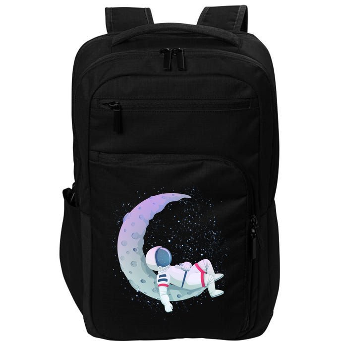 Relaxing Astronaut On The Moon Impact Tech Backpack