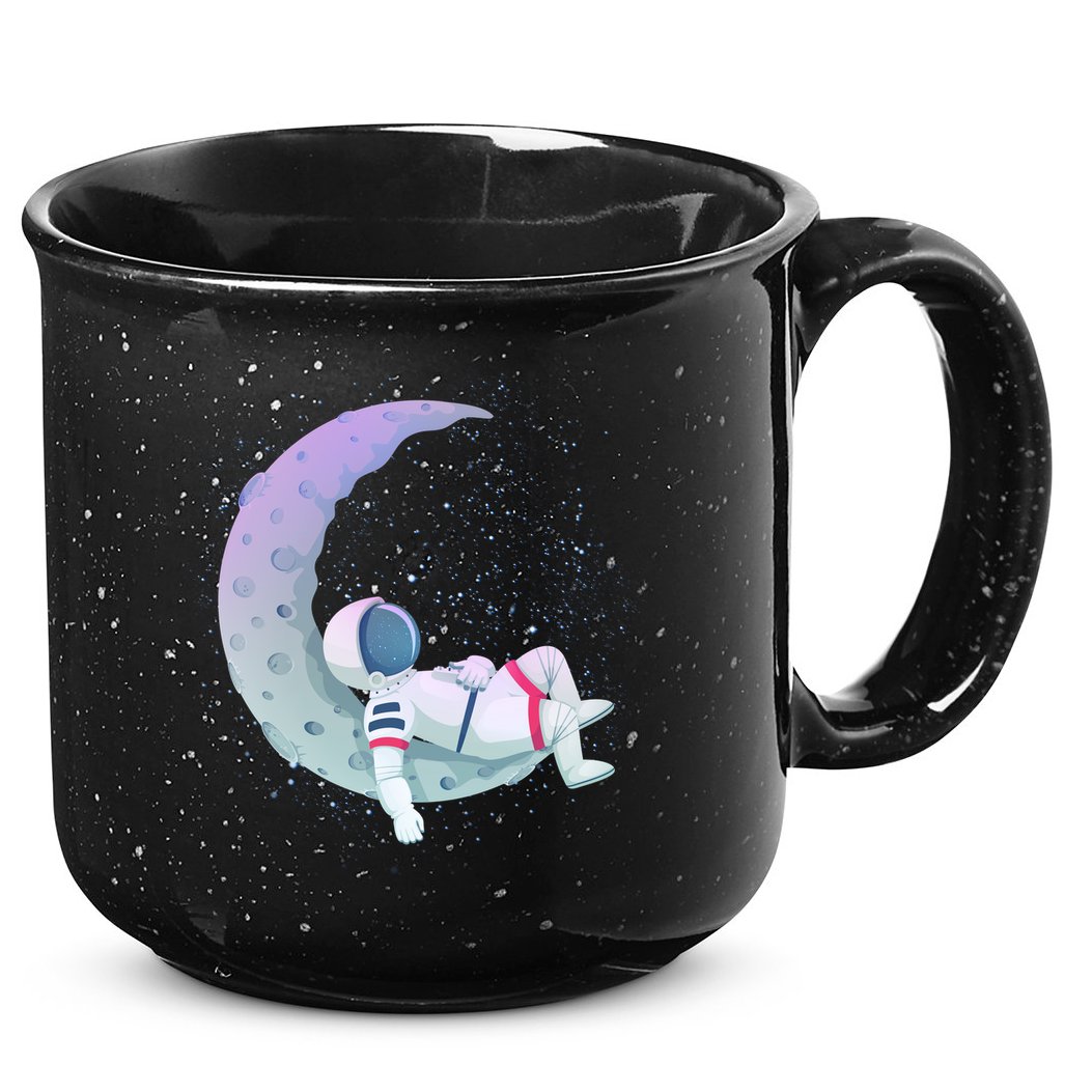 Relaxing Astronaut On The Moon 15oz Campfire Ceramic Mug