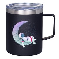 Relaxing Astronaut On The Moon 12oz Stainless Steel Coffee Mug