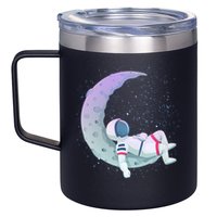Relaxing Astronaut On The Moon 12oz Stainless Steel Coffee Mug
