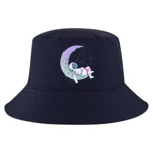 Relaxing Astronaut On The Moon Cool Comfort Performance Bucket Hat