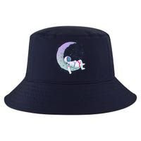 Relaxing Astronaut On The Moon Cool Comfort Performance Bucket Hat