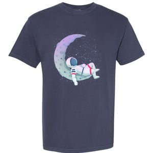 Relaxing Astronaut On The Moon Garment-Dyed Heavyweight T-Shirt