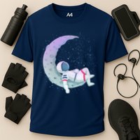 Relaxing Astronaut On The Moon Performance Shirt