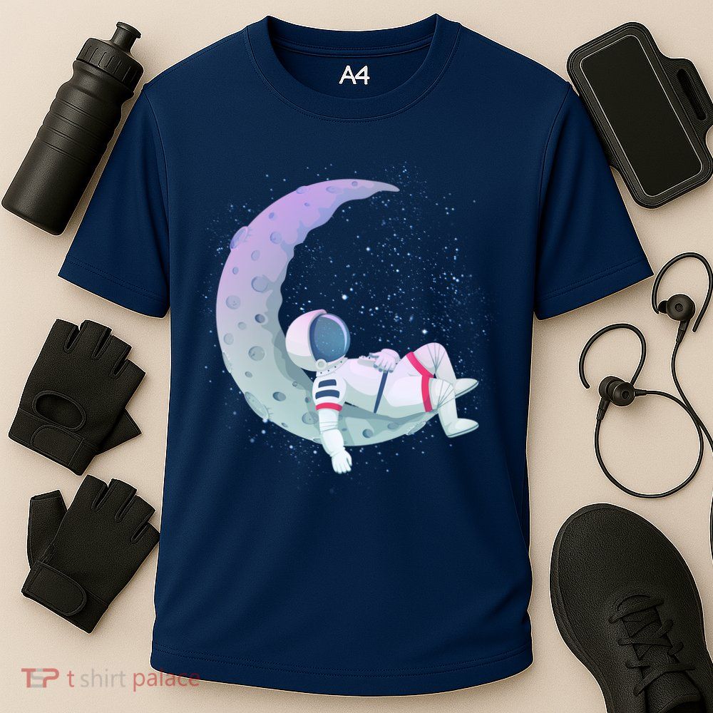 Relaxing Astronaut On The Moon Performance Shirt