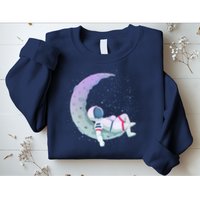 Relaxing Astronaut On The Moon Sweatshirt