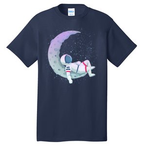 Relaxing Astronaut On The Moon Tall T-Shirt