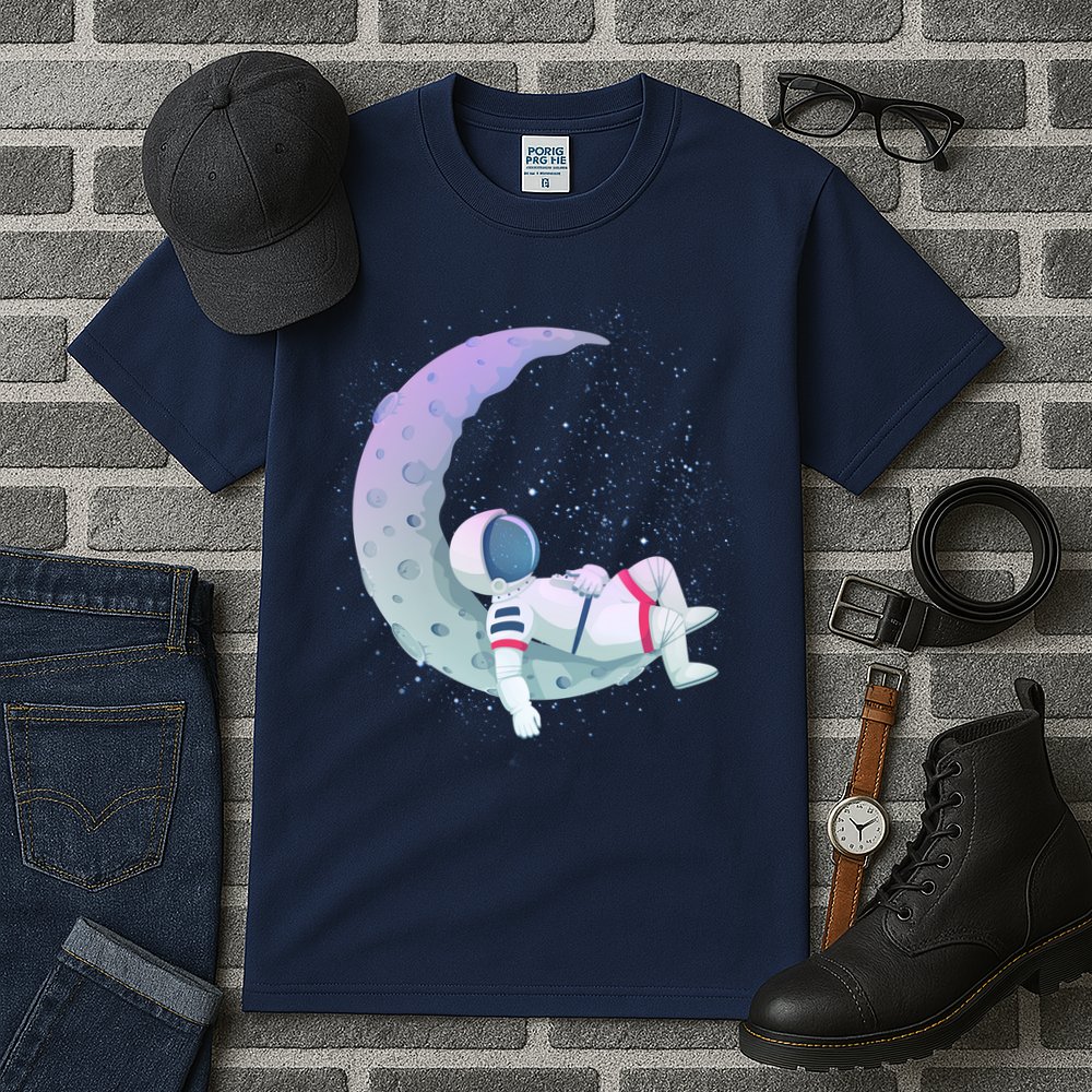 Relaxing Astronaut On The Moon Tall T-Shirt