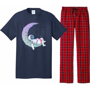 Relaxing Astronaut On The Moon Pajama Set