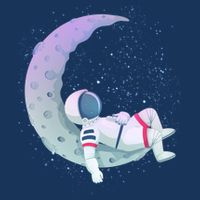 Relaxing Astronaut On The Moon Flatbill Hat
